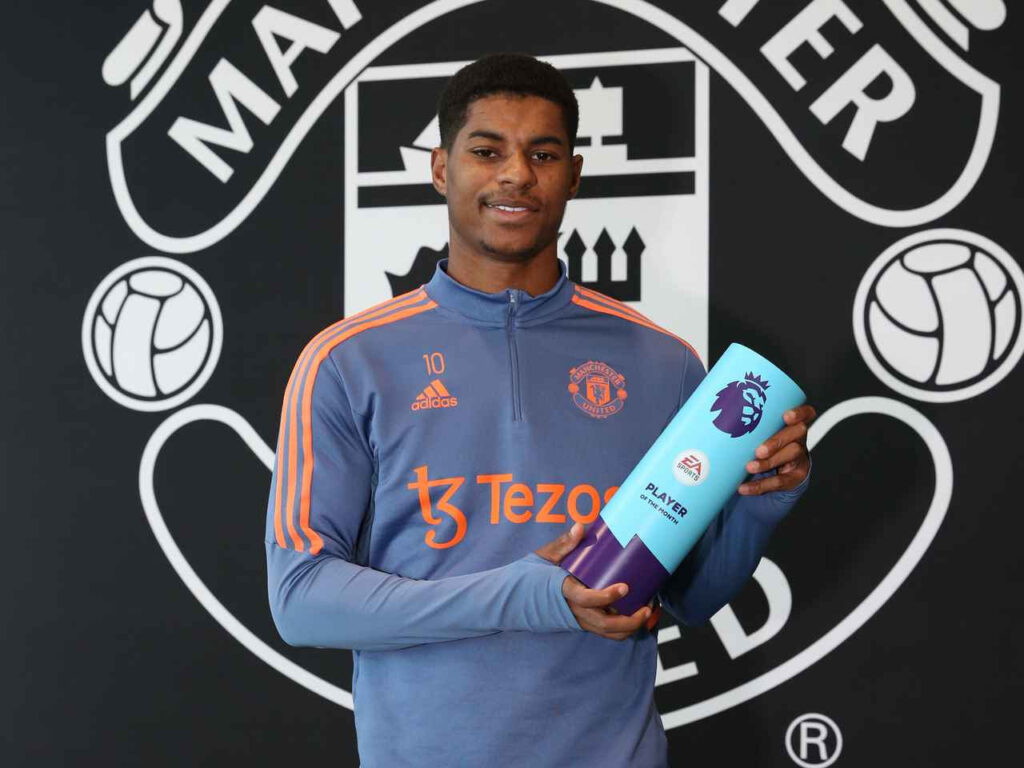 Marcus Rashford player of the month 