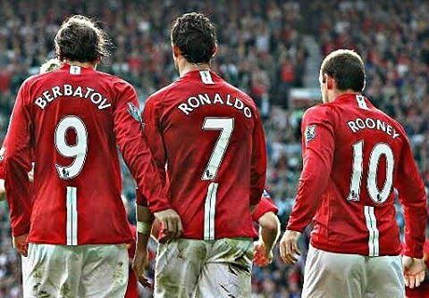 Berbatov, Ronaldo and Rooney 