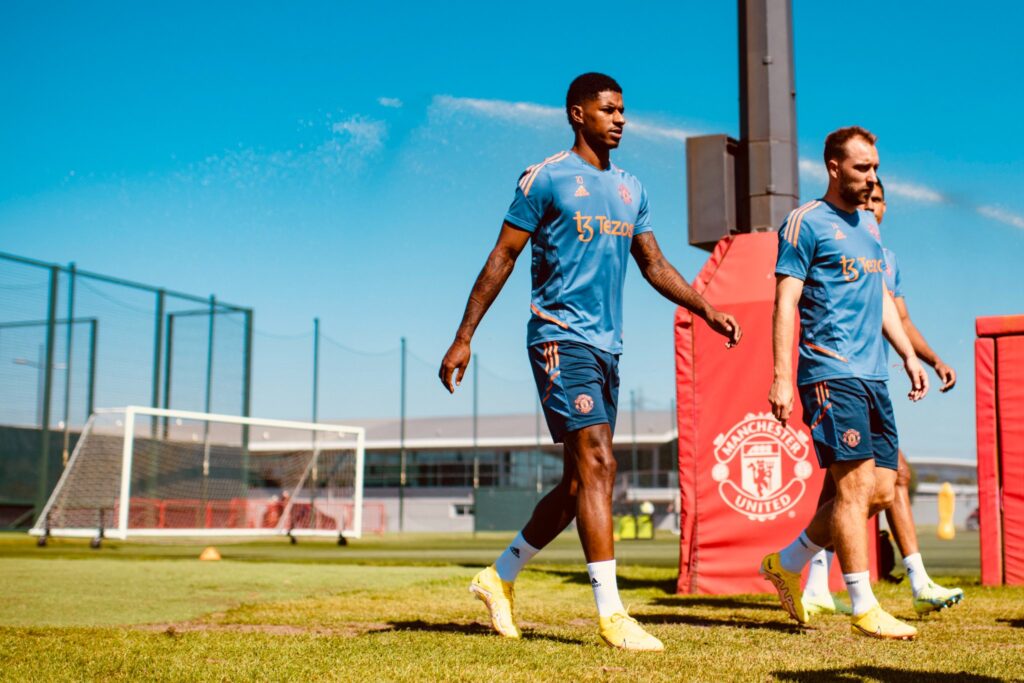 Marcus Rashford and Christian Eriksen 