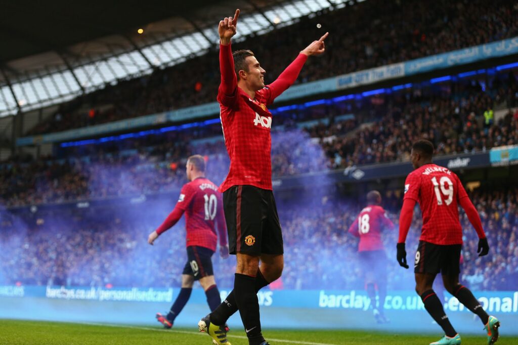 Robin van Persie against Man City 