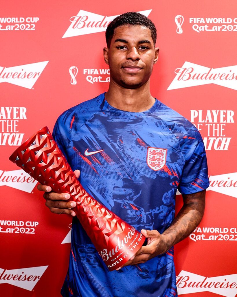 Manchester United players - Marcus Rashford - World Cup 