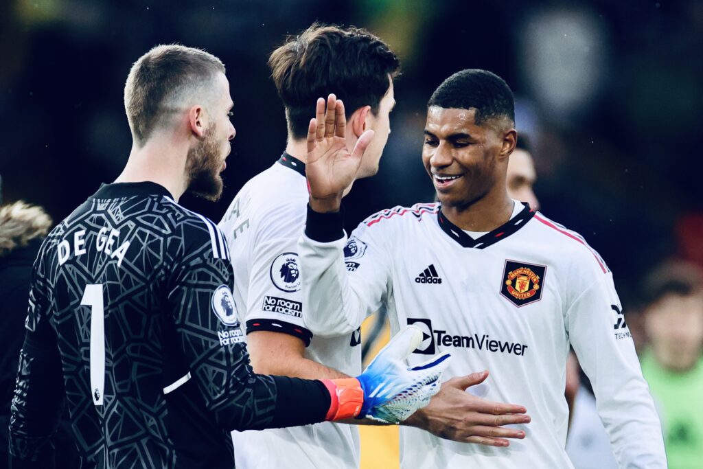 David de Gea and Rashford 